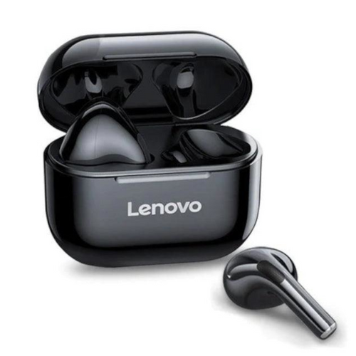 Fone de Ouvido Bluetooth Lenovo LP40, compacto, leve e resistente, com 12 horas de reprodução e tecnologia Bluetooth 5.0