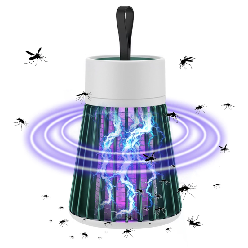 Carregar imagem no visualizador da galeria, Luminária Anti Mosquito Ultravioleta, segura para pets e crianças, com bateria de 2000 mAh e carregamento via USB.