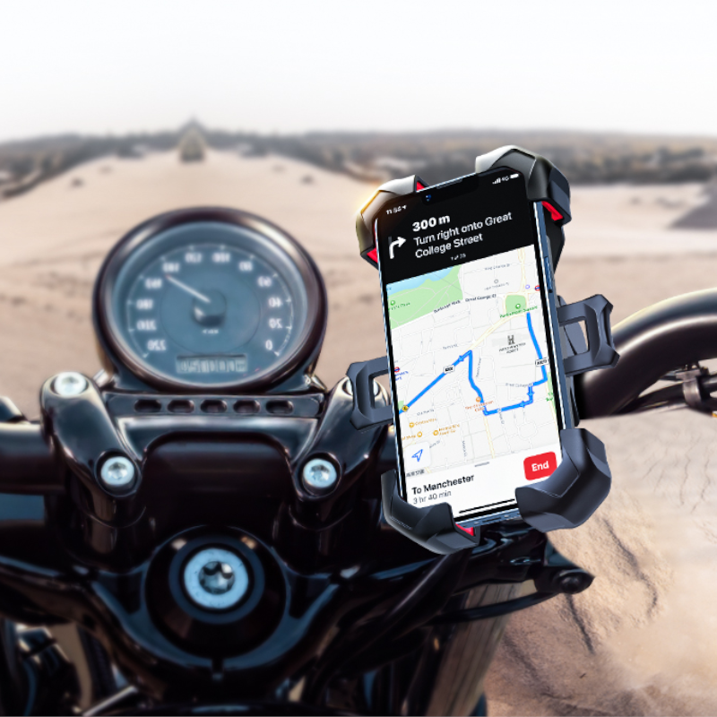 Suporte de Celular para Moto Joyroom, rotação 360°, proteção de silicone, compatível com motos e bicicletas