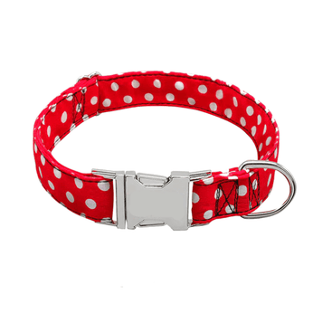 Coleira para Pet Personalizável, feita em nylon com fecho de aço inoxidável, personalizável com nome e telefone, disponível em várias cores