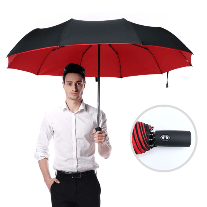 Guarda-Chuva Automático Premium com proteção UV, resistente ao vento e feito em material de alta qualidade, com abertura automática