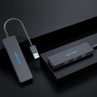 Carregar imagem no visualizador da galeria, Hub Adaptador 4 Portas USB 3.0, com entrada extra tipo C, ideal para notebooks e computadores, permite conexão simultânea de múltiplos dispositivos
