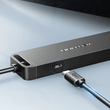 Carregar imagem no visualizador da galeria, Hub Adaptador 4 Portas USB 3.0, com entrada extra tipo C, ideal para notebooks e computadores, permite conexão simultânea de múltiplos dispositivos
