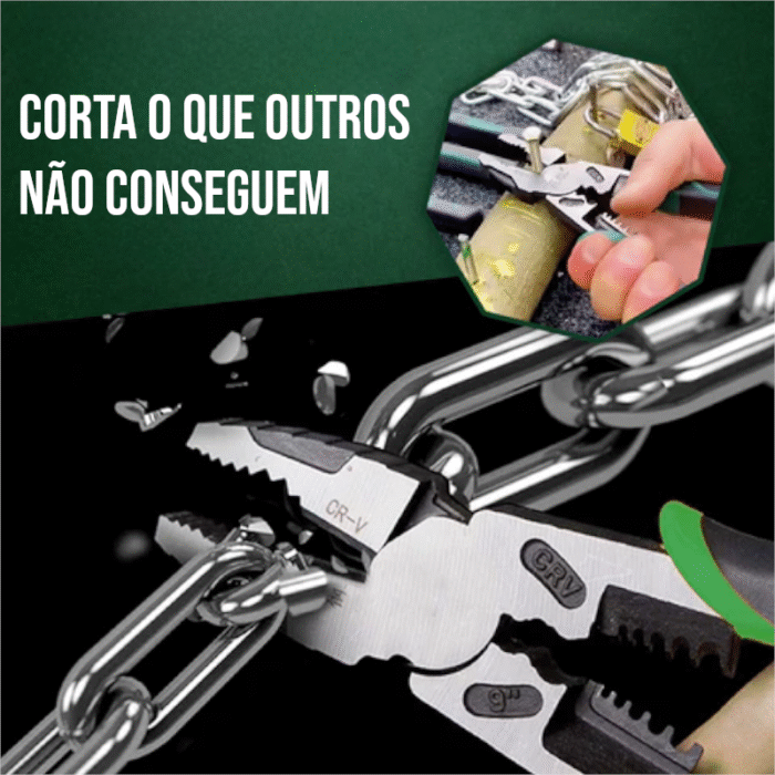 Alicate Universal Multifuncional de Aço Forjado