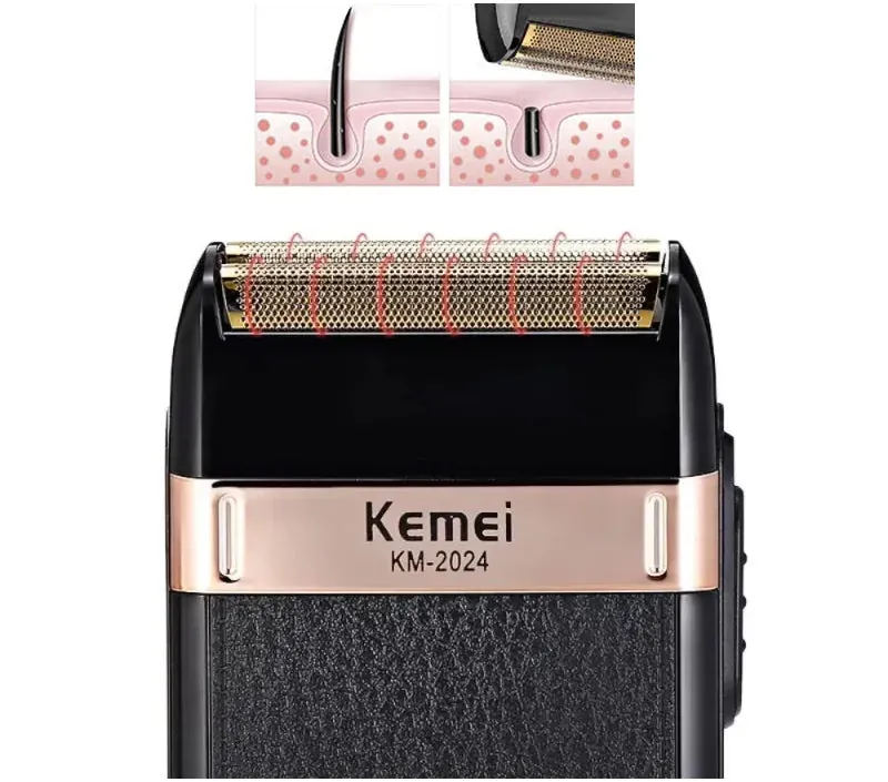 Barbeador Elétrico Recarregável Kemei Masculino