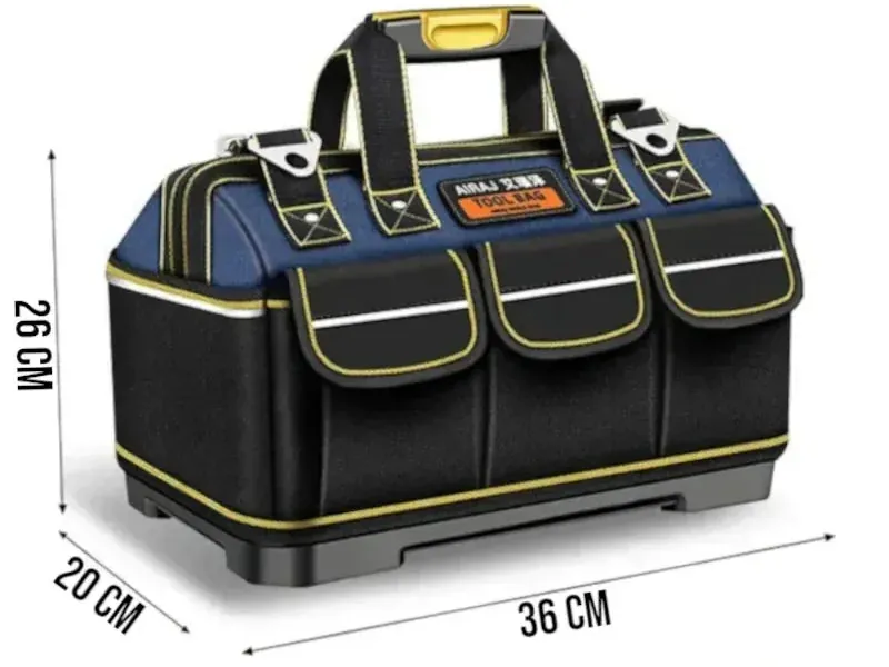 Bolsa de Ferramentas Reforçada com Base Rígida