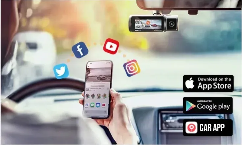 Câmera Veicular Interna Full HD Wi-Fi para Carro