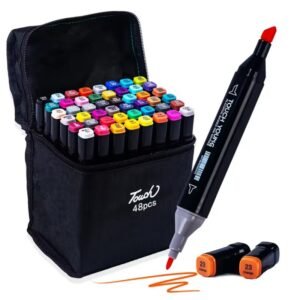 Caneta Marcadora com Ponta Dupla e Cores Vibrantes