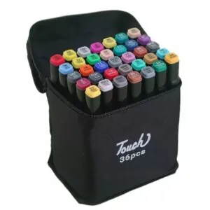 Caneta Marcadora com Ponta Dupla e Cores Vibrantes