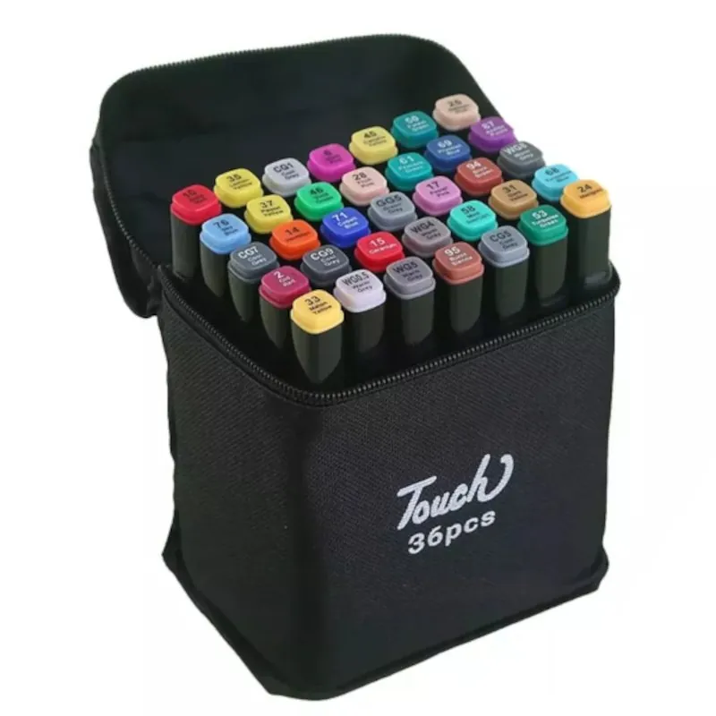 Caneta Marcadora com Ponta Dupla e Cores Vibrantes