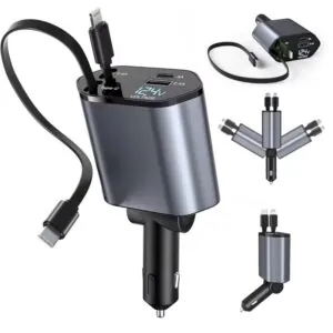 Carregador Veicular 4 em 1 Turbo Universal para Carro