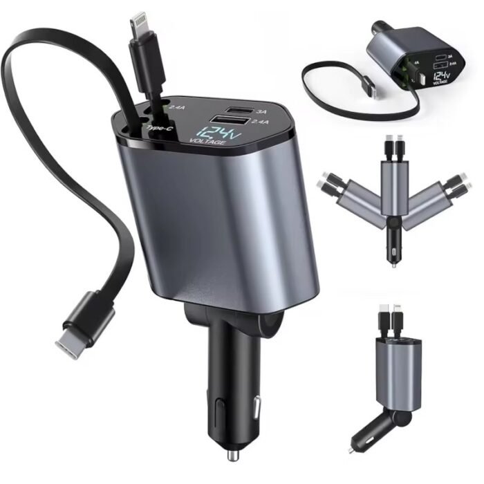 Carregador Veicular 4 em 1 Turbo Universal para Carro
