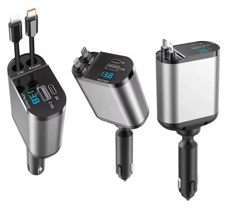 Carregador Veicular 4 em 1 Turbo Universal para Carro