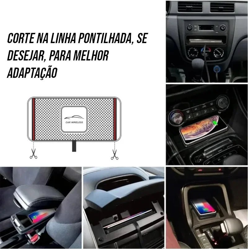 Carregador Sem Fio Veicular por Indução 15W
