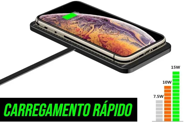 Carregador Sem Fio Veicular por Indução 15W