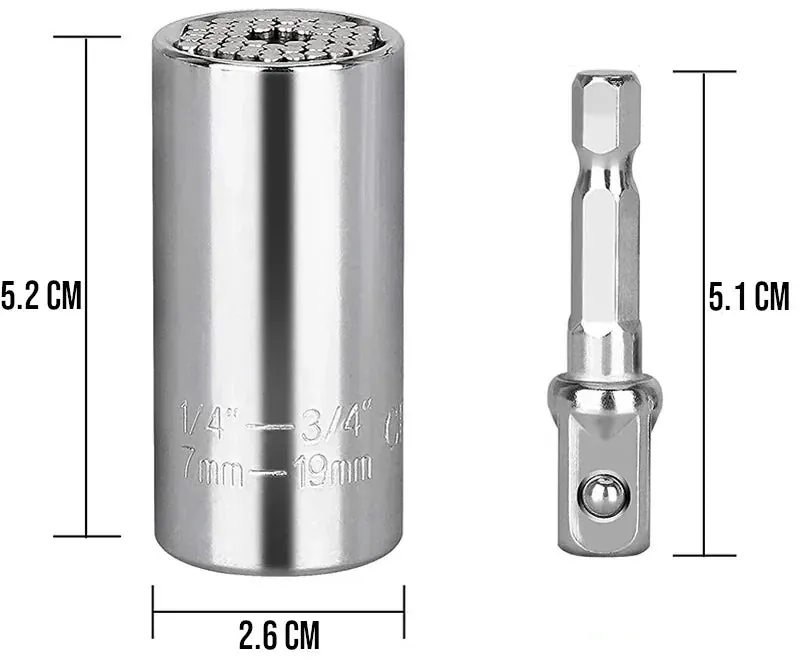 Chave Soquete Universal Ajustável 7 a 19mm