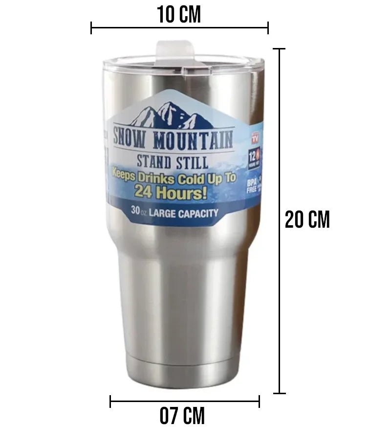 Copo Térmico Inox 900ml com Tampa e Canudo