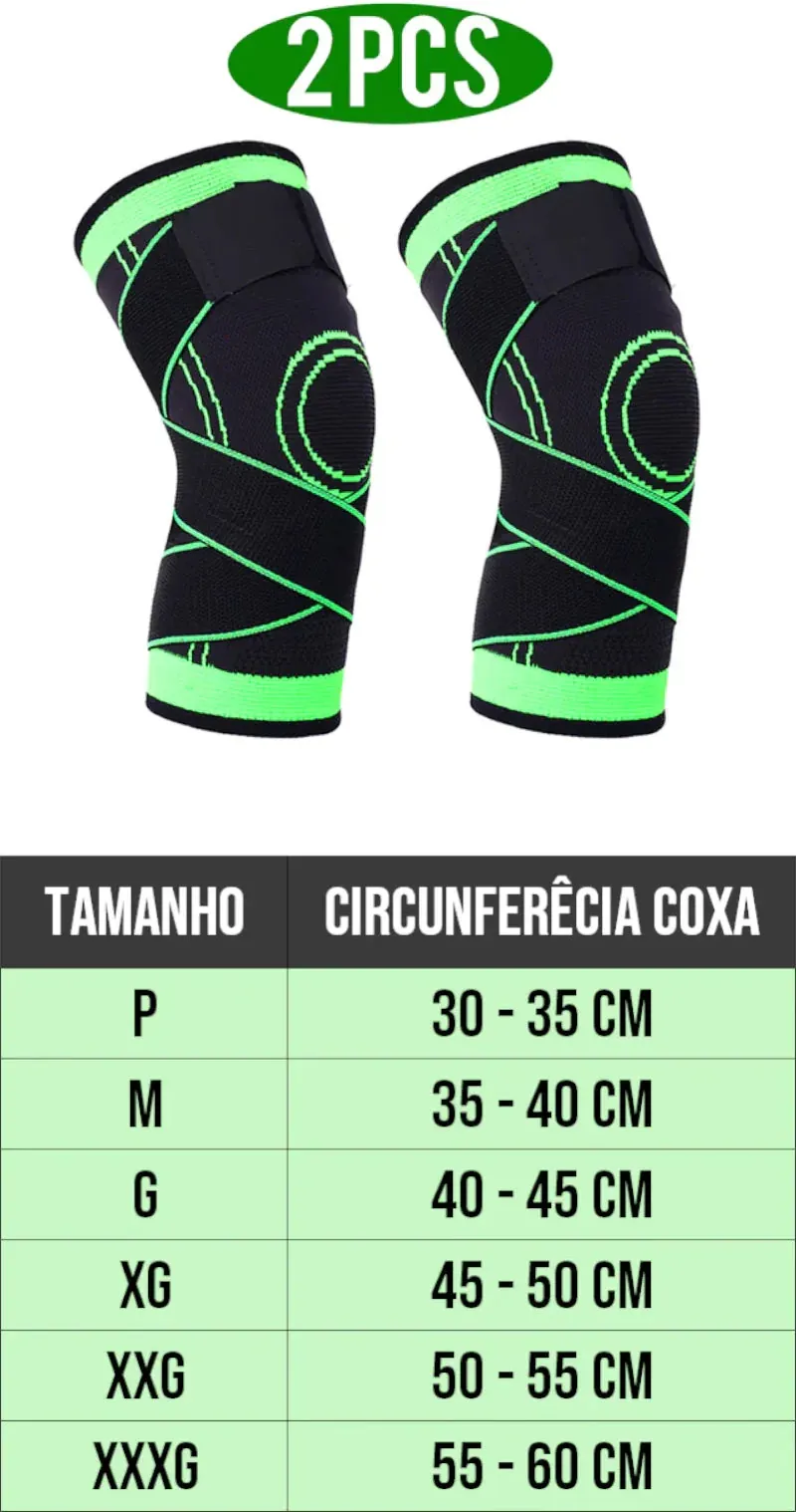 Joelheira com Compressão Esportiva Ajustável Compre 1 Leve 2