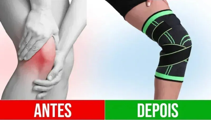 Joelheira com Compressão Esportiva Ajustável Compre 1 Leve 2