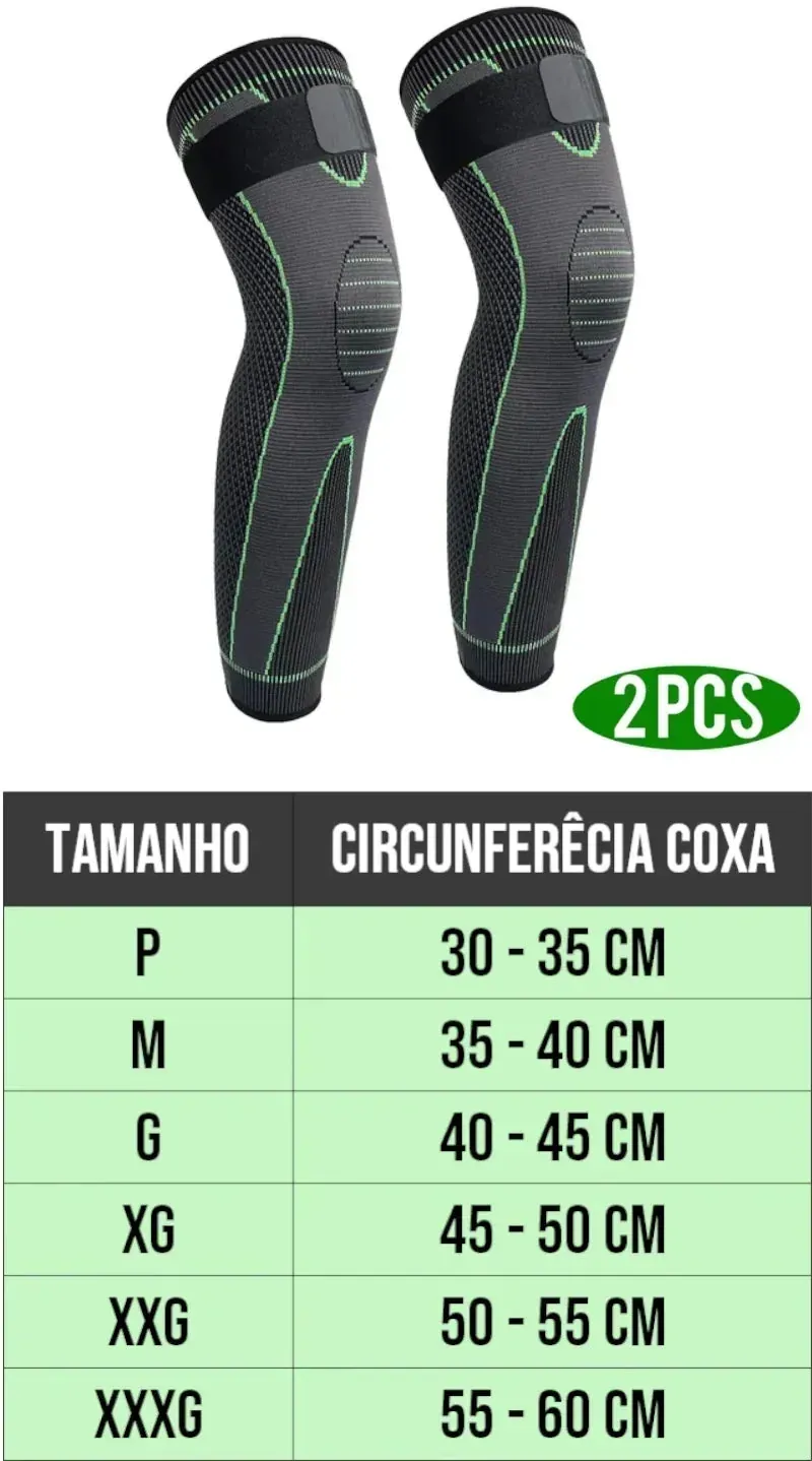 Joelheira com Compressão longa Esportiva Ajustável Compre 1 Leve 2