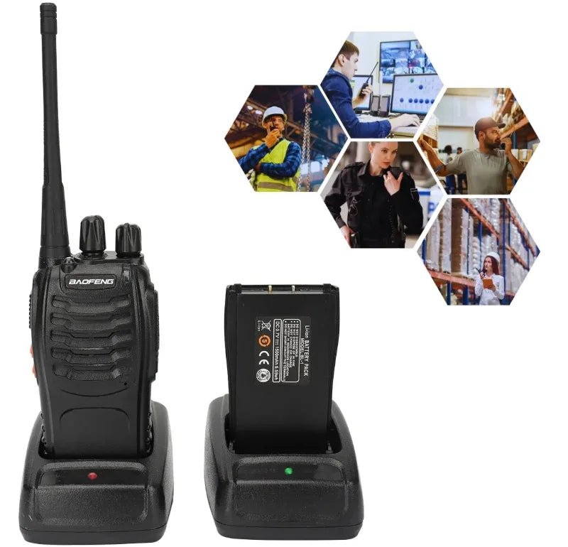 Kit Rádio Comunicador Profissional Baofeng com 2 Unidades