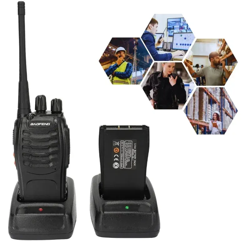 Kit Rádio Comunicador Profissional Baofeng com 2 Unidades