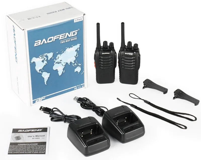 Kit Rádio Comunicador Profissional Baofeng com 2 Unidades