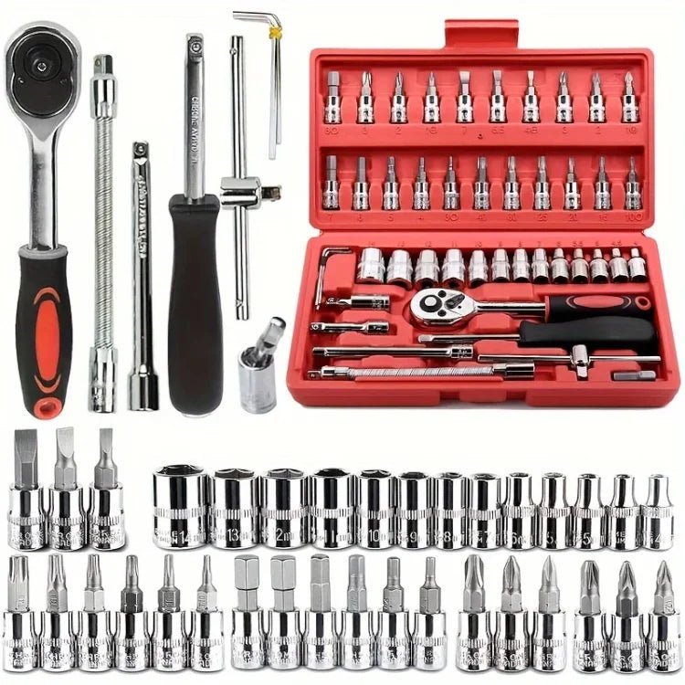 Kit de Ferramentas 46 Peças com Maleta Reforçada