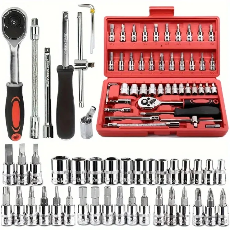 Kit de Ferramentas 46 Peças com Maleta Reforçada