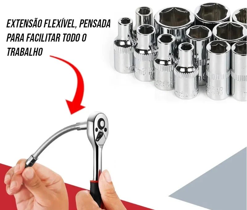 Kit de Ferramentas 46 Peças com Maleta Reforçada