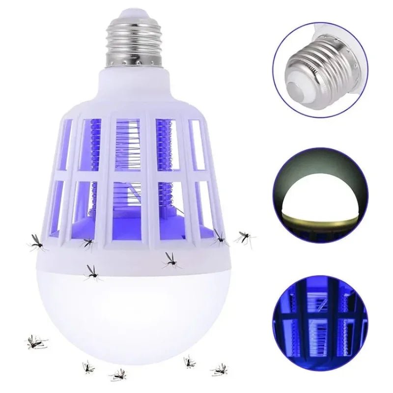 Lâmpada UV LED 2 em 1 com Repelente de Mosquitos