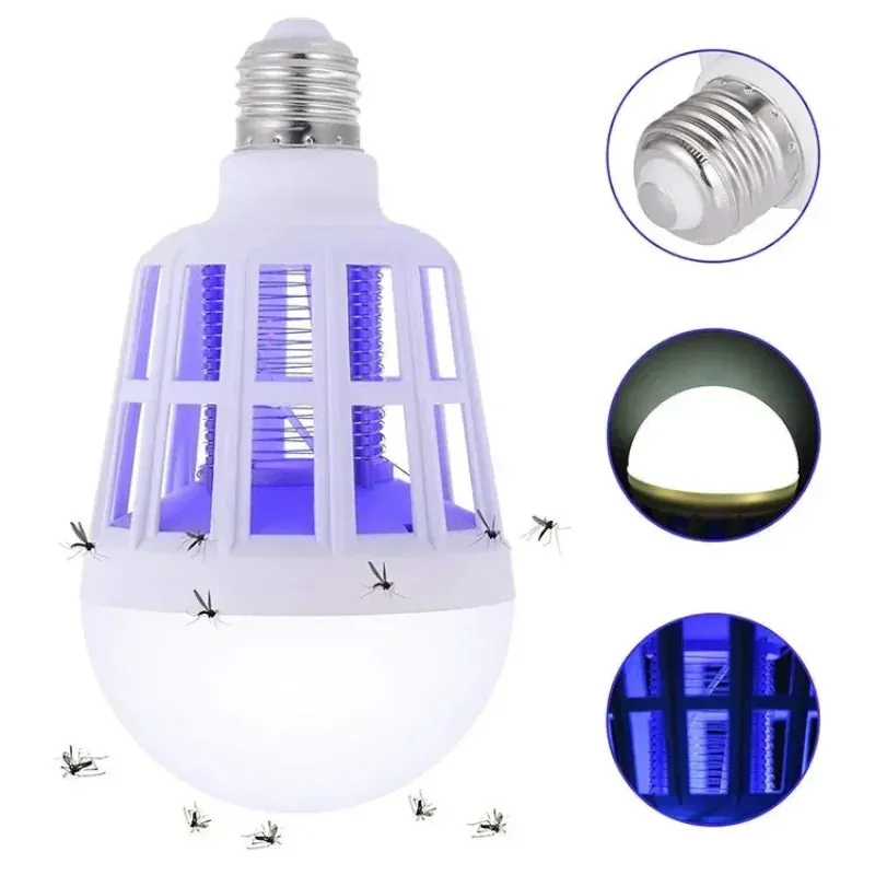 Lâmpada UV LED 2 em 1 com Repelente de Mosquitos