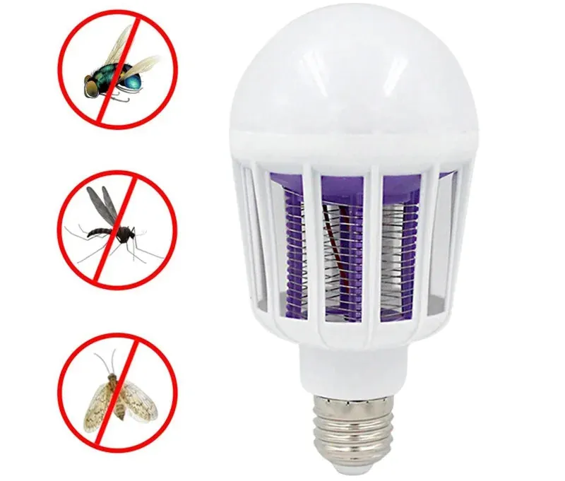 Lâmpada UV LED 2 em 1 com Repelente de Mosquitos