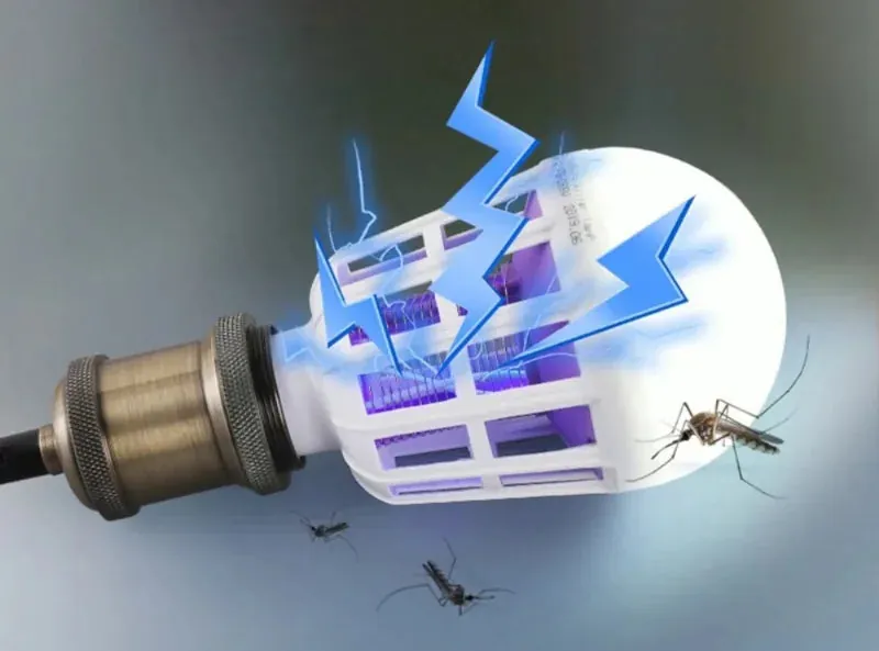 Lâmpada UV LED 2 em 1 com Repelente de Mosquitos