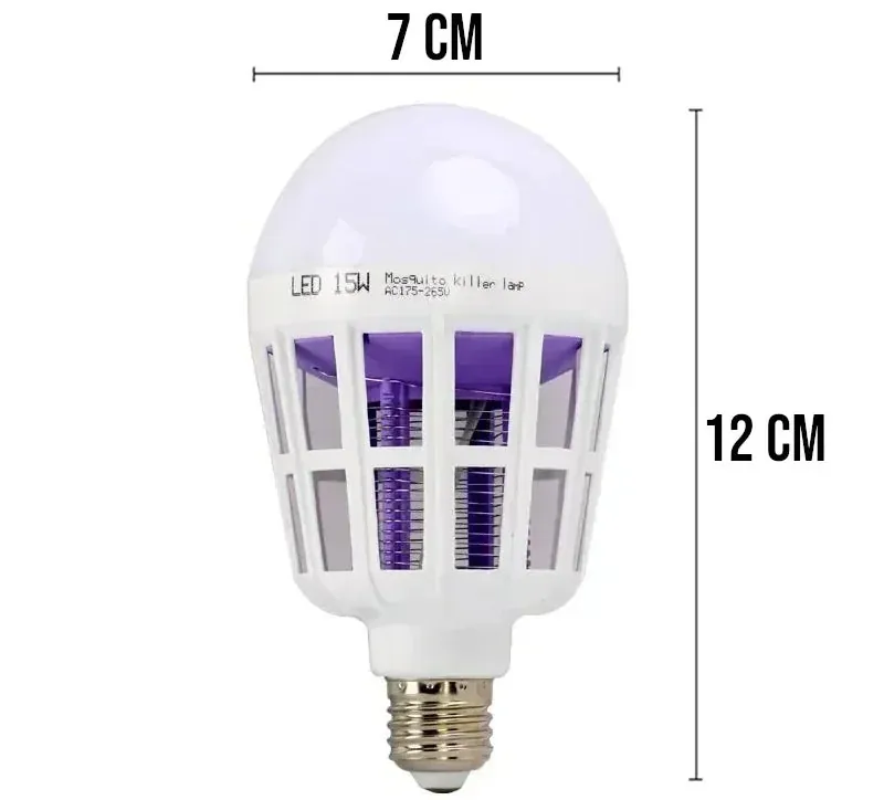 Lâmpada UV LED 2 em 1 com Repelente de Mosquitos