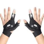 Luvas com Lanterna LED Recarregável e Impermeável