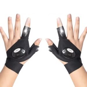 Luvas com Lanterna LED Recarregável e Impermeável