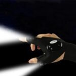 Luvas com Lanterna LED Recarregável e Impermeável