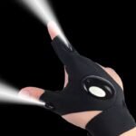 Luvas com Lanterna LED Recarregável e Impermeável