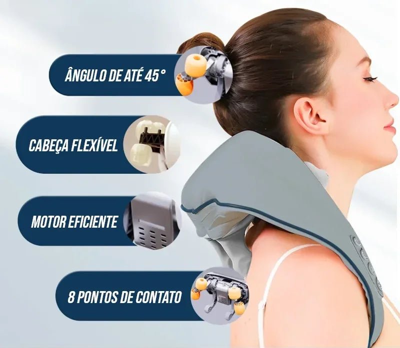 Massageador de Pescoço e Ombros Portátil Elétrico