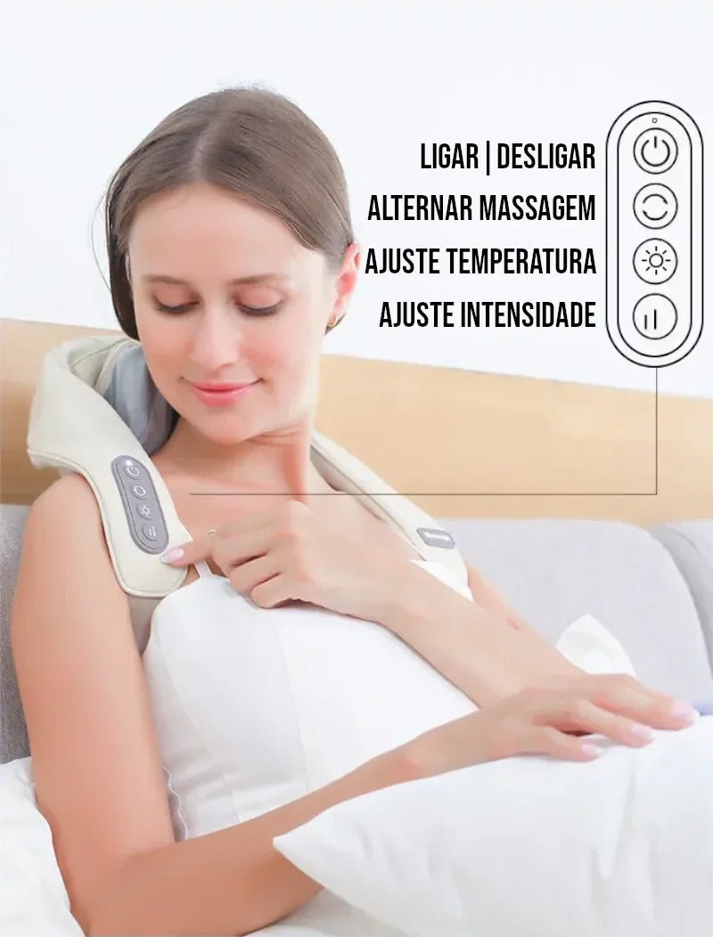 Massageador de Pescoço e Ombros Portátil Elétrico