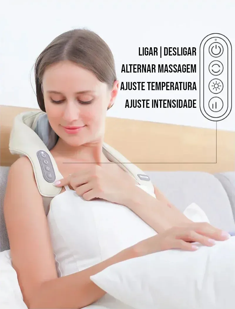 Massageador de Pescoço e Ombros Portátil Elétrico