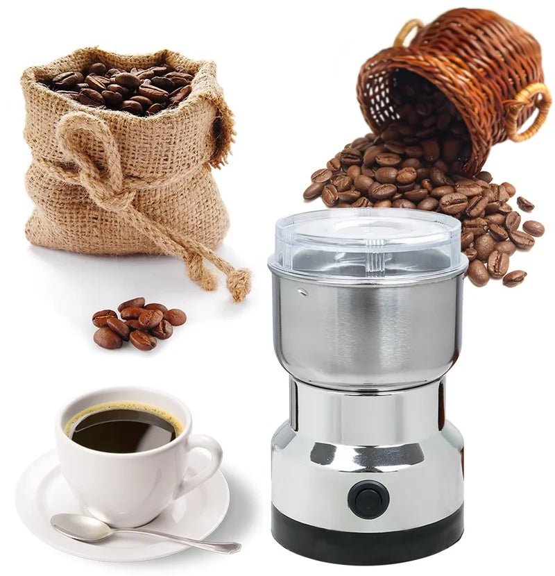 Moedor de Café Elétrico Inox para Grãos Portátil