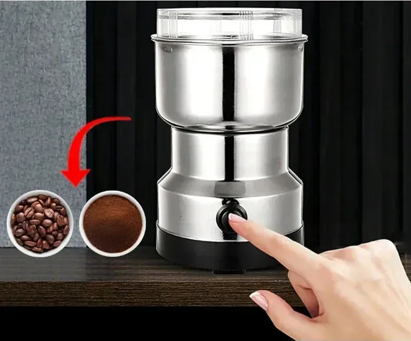 Moedor de Café Elétrico Inox para Grãos Portátil