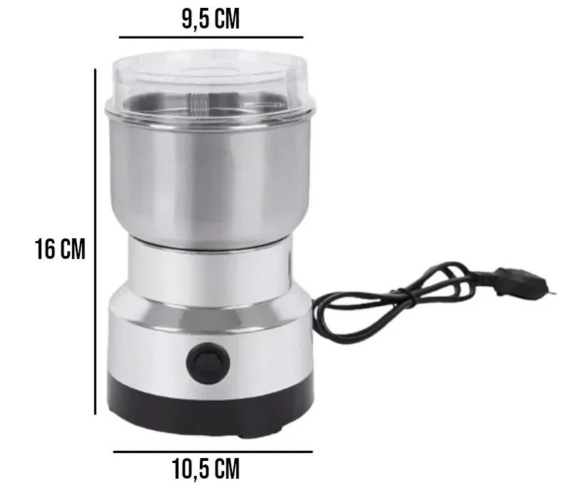 Moedor de Café Elétrico Inox para Grãos Portátil