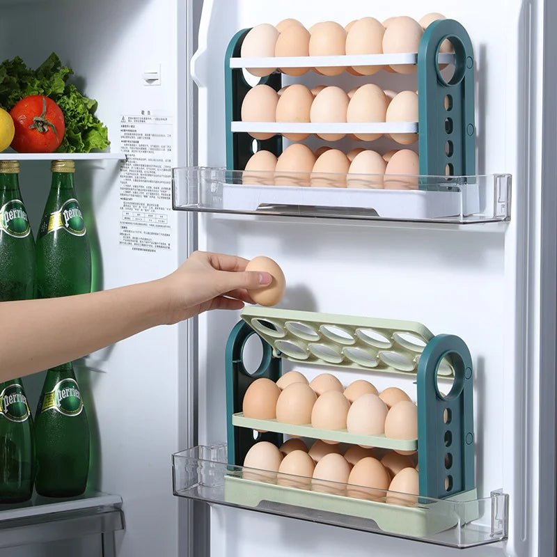 Organizador Retrátil de Ovos para Geladeira 30 Unidades