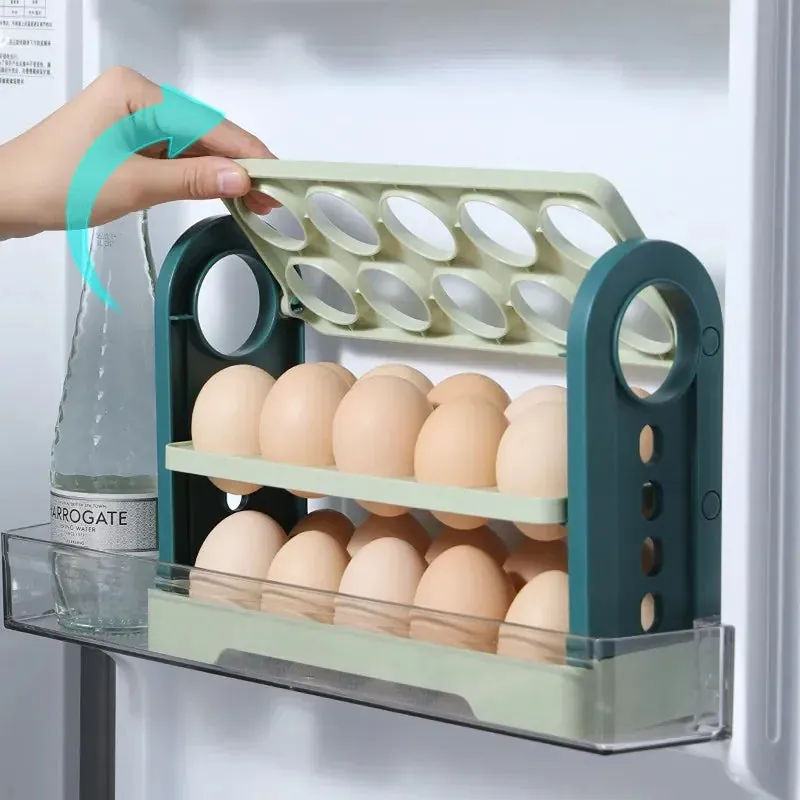 Organizador Retrátil de Ovos para Geladeira 30 Unidades