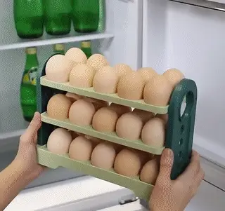 Organizador Retrátil de Ovos para Geladeira 30 Unidades