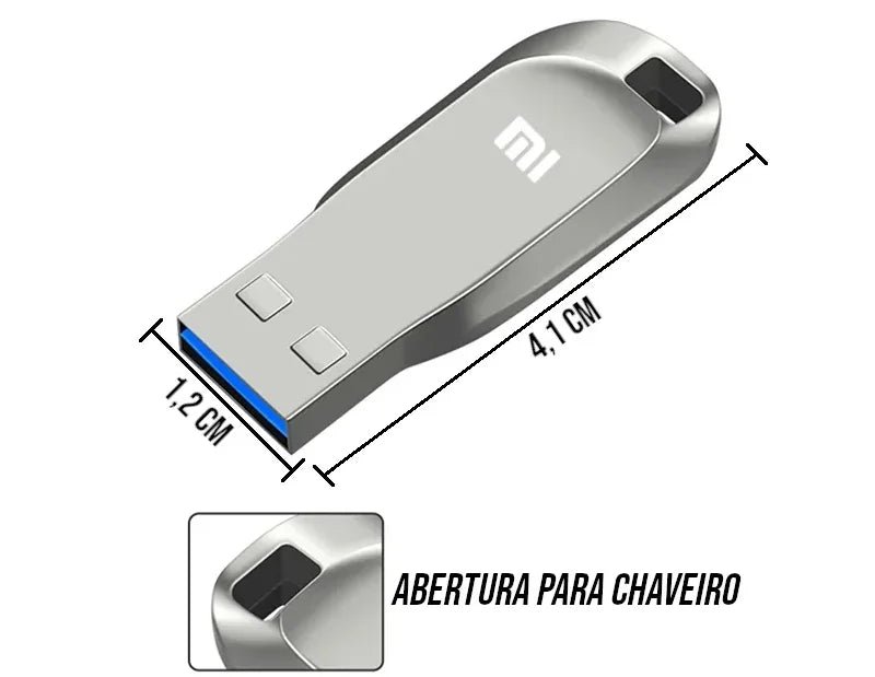 Pen Drive Xiaomi 64GB USB 3.0 Tipo C compatível com Celular