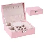 Porta-Joias de Veludo com Divisórias Internas